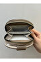 Half Moon Mink Soft Leather Women's Wallet with Gold Detail - 4