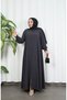 Gipe Detailed Sleeves with Zipper at the End of the Sleeve, Gray Hnt70051 - 4