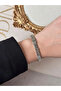 Minimal Frame Chain Bracelet Stainless Steel Silver Women's Bracelet - 3