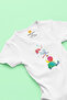 Organic 100% Cotton Fairy Tale Animals Printed Short Sleeve Snap Fastener Baby Bodysuit