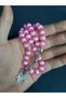 Neon Pink and White Color 33-Piece Eye-Catching Prayer Beads - 2