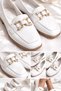 Women's Loafer Ballet Flats with Gold Buckle, Daily Comfortable Office Shoes, Non-Slip Sole, Stylish Classic Stc1252 - 4