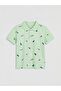 Original Polo Collar Patterned Boys' Pique T-Shirt - 2