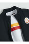 Black Galatasaray Printed Boys' T-Shirt and Zip-Up Sweatshirt - 6