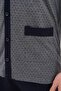 3132 Navy Blue Large Size Men's Button-Down Pajama Set - 4
