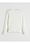 Ecru Bow Detailed Girls' T-Shirt - 2