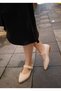 2511501 Genuine Leather Thick Band Buckle Detailed Women's Ballerina Shoes - 5