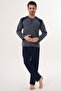 3121 Smoked Large Size 100% Cotton Men's Pajama Set