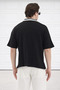 Polo Neck Knitwear Men's Cotton T-Shirt - 5