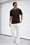 Polo Neck Knitwear Men's Cotton T-Shirt - 2