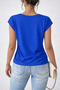 Women's Mix Printed V-Neck Sleeveless Regular Fit Comfortable T-Shirt - 2