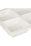 White Ceramic 4-Compartment Square Dish - 4
