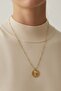 Gold Color Zircon Stone Sun Pendant (45 cm)