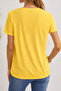 Mix Printed Women's V-Neck Relaxed Fit Full-Fit T-Shirt - 2