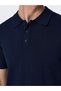 Men's Navy Blue Polo T-Shirt (22022219-Dn) - 4