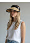 Mink Straw Patterned Visor Adjustable Visor Hat - 5