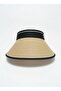 Mink Straw Patterned Visor Adjustable Visor Hat - 2