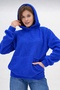 Women's Plush Rubber Kangaroo Pocket Hooded Comfortable Fit Standard Sweatshirt - 4