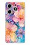 Tecno Spark 10 Pro Compatible Colorful Flowers Watercolor Printed Silicone Case