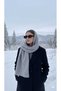 Women's Gray Black Beige Brown Knitted Balaclava Modern Style Practicalhooded Neck Warmer and Scarf in One - 3