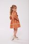 Embroidery Detailed Ruffled Girl's Dress-Cinnamon - 8