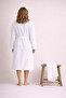 Women's Bathrobe Set 100% Certified Cotton, 2 Pieces, Shawl Collar Bathrobe and Head Towel - White - 7
