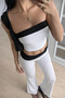 Electra White Strapless and Trouser Bottom Top Stylish Set - 3