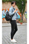 Two-In-One, Three-Zippered, Multi-Compartment, Functional, Multi-Functional Shoulder and Backpack Bag - 2