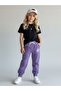 Girl's Elastic Waist Cotton Tracksuit Bottom - 3