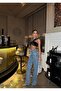 Trend Stone-Embellished Wide Leg Denim Jean Pants-Wide Leg Jeans with Stones - 7
