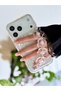 Flexible Silicone Case with a Pink Floral Design and a Handle, Compatible with iPhone 17 Pro Max/18 Pro Max. - 5