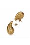 Damla Model Çelik Gold Küpe - 2