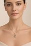 Steel Tree of Life Necklace with Zircon Stone Gold Color Women's Necklace - 5