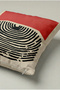 غطاء وسادة بنمط هندسي أحمر اللون 054 - غطاء وسادة 45x45 سم - 3