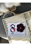 Purple Pearl Detailed Flower Keychain - 2