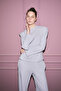 Lurelle women's soft and flexible fabric padded lilac blouse
