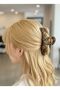 Women's Curved Infinity Model Hairpin with Gold Detail, Large Size 13 cm - 3