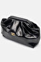 Women's Black Leather Clutch Evening Dress Hand and Shoulder Bag with Shoulder Strap - 3