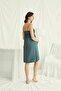 Women'S, Viscose, Green, Knee Length, Lace, Maternity Nightgown Set - 7