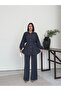 Tie-Detail Soft-Textured Buttoned Shirt and Pants Set - 4
