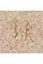 Salkım Model İnci Steel Earrings – Gold Color - 5