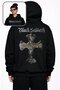 Unisex Cross Purposes Black Sabbath Back Printed Hooded Sweatshirt, Oversize Rock Band Hoodie