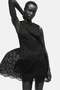 Flared-skirt lace dress