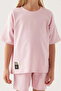 Girl's shorts set - powder pink - 3