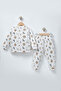 Baby&Child 2-Piece 100% Organic Safari Patterned Pajama Set with Buttons - 5