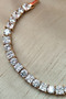 Xuping Vip Square Baguette Waterway Stone Bracelet Xuping Rose Gold Bracelet Non-Tarnish/16.5+2Cm - 2