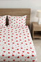 100 Cotton Luxury Poplin Fabric Fitted Sheet |   Single/Double/King Size |   Love Sultan Series with Heart - 3