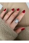 Limited Edition - Women's Ring with Large Oval Stone and Bottom Adjustment - 3