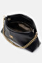 Women's Black Hand and Shoulder Bag with Gold Chain Strap Leather Daily Use Women's Bag - 5