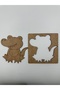 10 Pieces of Crocodile Wood for Painting School Event Activity Art 15 cm - 2